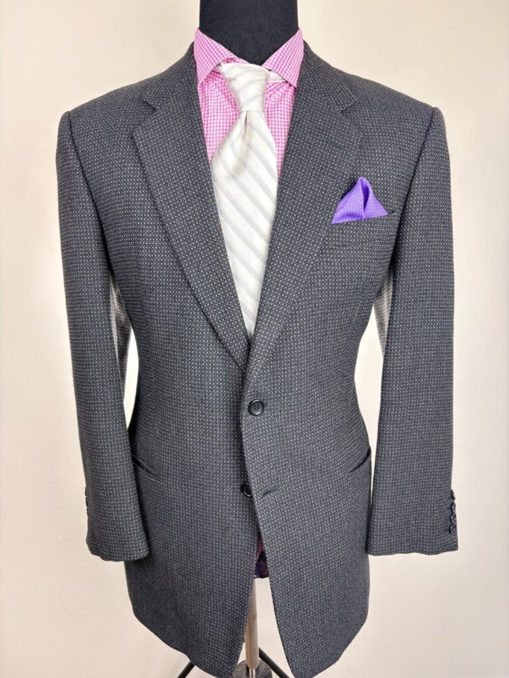 ARMANI Collezioni Modern 2-Button ***Navy & Gray*** Sport Jacket 42 R e52